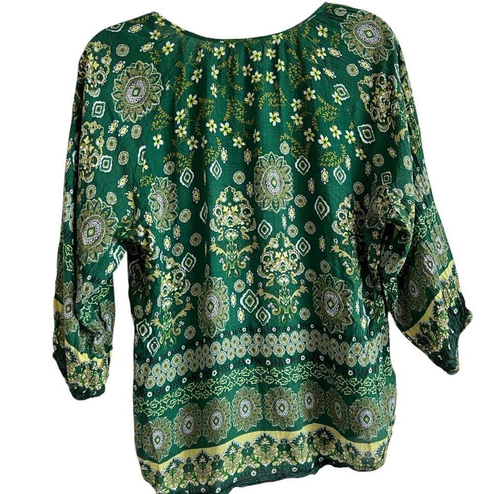 Verse Green Boho Top - Picture 2 of 5